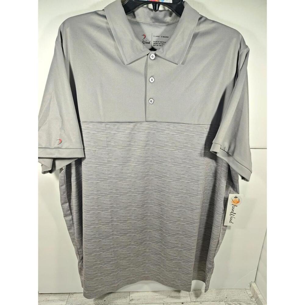 Iron Wood Golf Polo Men's Size XL Solid Heather Shale Gray Shirt Performance NWT